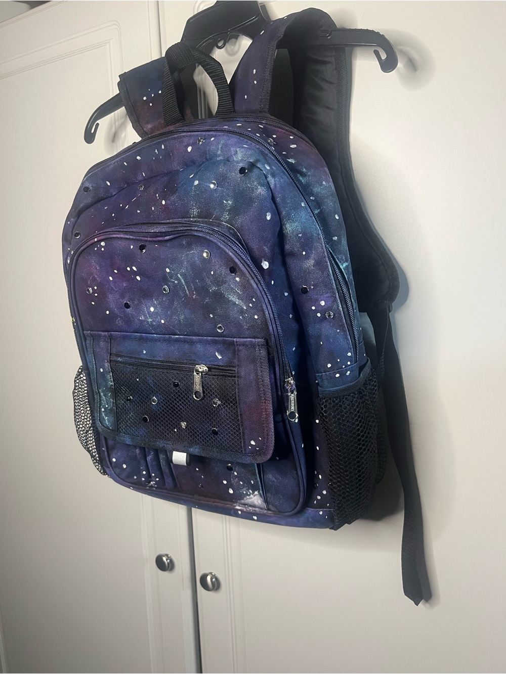 Hand Painted Galaxy Rhinestone Backpack - Picture 4 of 16